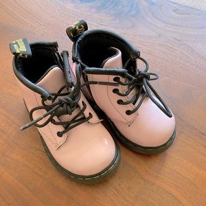 Dr Martens Pink Patent Toddler Boots